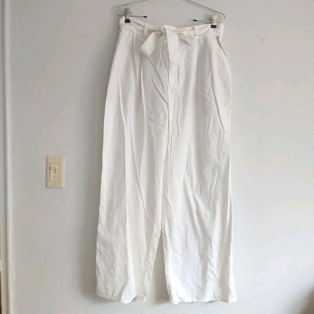 Uniqlo White Wide Leg Pants